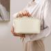Aucuu Premium PU Large Capacity Cosmetic Travel Bag | Multifunctional Waterproof Organizer | Portable Zipper Bag | Easy to Carry - Gift for Women - Beige - Buy Online on GoSupps.com