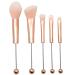 Makeup Brush Set for Women Beaded Rose Gold DIY Faux Fiber Make Up Brushes for Eyeshadow Concealer Eyebrow Foundation Contour Makeup Supplies Makeup Brush Set