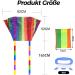 VIKY Dragons Kite for Kids - Colorful Pocket Kite 30m Dragon Cord Beginner Friendly Outdoor Flight Toy - 82cm x 52cm Rainbow Kites for Children and Adults - Buy Online on GoSupps.com