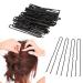 U-shaped hairpins-Bobby Pins-50 pieces metal blonde bobby hair styling pins hair accessories hairdressing salon (black) 6 cm