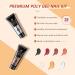 Saviland Poly Gel Nail Kit - 7 Glitter Colors with Slip Solution | Halloween Nail Art Builder Kit for Manicure Beginners | DIY Red Gold Poly Gel Nail Extension Set - Buy Online on GoSupps.com