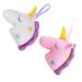 HEALLILY Unicorn Bath Sponge Pouf Exfoliating Loofah for Soothing Skin for Women Girls 2pcs (White  Pink)