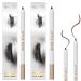 Heykomi Eyeliner Heykomi Makeup Waterproof Eye Liner Pencils Non-Smudging Waterproof and Long-Lasting Eyeliner Pencil Quick Drying Long Lasting Waterproof and Sweat Proof Eyeliner (Black+Brown)