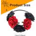 Day of The Dead Headband Halloween Headbands for Women Halloween Red/Black Floral Crown Headband Headpiece Party Costume Accessory - Buy Online on GoSupps.com