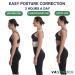 Posture Corrector for Women | Slim Adjustable Shoulder Brace for Upper Back Pain Relief - Small White - Buy Online on GoSupps.com