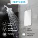 Fogless Shower Shaving Mirror Set - 2 Pack 6x4 Inches | Anti-Fog, Unbreakable & Portable Handheld Makeup Mirror for Bathroom Wall Hanging - Buy Online on GoSupps.com