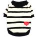 Zweitea Dog Shirts for Small Dogs - Summer Striped T-Shirts Soft Cotton Puppy Clothes Heart Sweatshirts Chihuahua Yellow Pullover - Buy Online on GoSupps.com