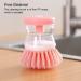 rongweiwang PP Cookware Brush Nonslip Detachable Soft Hair Washable Cleaning Brushes Tool Accessories with Wash-up Dispenser Pink - Buy Online on GoSupps.com