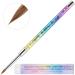 PANA Kolinsky 3D Acrylic Nail Brush with Liquid Glitter Handle - Professional Manicure Pedicure Tool (Rainbow Color, Size #5) - Buy Online on GoSupps.com