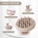 ZMCLG Silicone Scalp Massage Brush - Peeling Head Massage & Hair Growth Stimulator | Wet & Dry Shampoo Brush in Beige - Buy Online on GoSupps.com