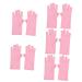 POPETPOP 5 Pairs Nail Gloves Manicure Gloves Nail Uv Protection Gloves for Women Nail Art Gloves Uv Shield Gloves Uv Shield Mittens Pink Moisturizing Nail Polish Spandex