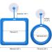 WEAVERBIRD 2PCS Fish Feeding Ring Fish Safe Floating Food Feeder Circle Blue with Suction Cup Easy to Install Aquarium Square and Round Shape for Guppy Betta Goldfish - Buy Online on GoSupps.com