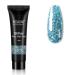 Herbest's glitter poly nail gel 15ml glitter builder gel nail extension gel for beginners manicure DIY home diamond glitter nail extension gel UV color gel building gel for nail design blue