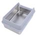 Stainless Steel Cat Litter Box with Lid Odor Control High Sides Metal Litter Box Anti Urine Leakage & Easy Cleaning & Non Sticky Large Litter Pan for Big & Multiple Cats (S #1 S 1600ML