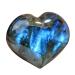 Labradorite Palm Stone Natural Labradorite Crystal Heart Palm Stone Mineral Reiki Pocket Crystal Tumble Collection Heart Shape Puff Stones for Good Luck Charm Meditation Riastvy 5