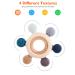Akolik Baby Teething Toy - BPA-Free Silicone Oar Clutching Teether for Babies 3M+ (Brown) - Soothes Teething Pain - Buy Online on GoSupps.com