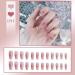 24Pcs/Set Press On Nails Translucent French powder blusher high grade powder Length False Nails Acrylic Fake Nails Full Cover Nails Tips Artificial Finger Manicure Press on nails for Women and Girls - Buy Online on GoSupps.com