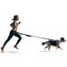FITLY Dog Running Waist Belt - Running Dog Lead - Canicross Harness Carry Personal Items Running Walks Hikes - Waist Leads For Dogs with Belt Pouch Converts into Canicrossing Line Blue