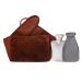 ZEARLY set of 3 hot water bottles rubber hot water bottle with cover and soft waistband hot water bag pocket for neck shoulder back waist