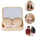 Kichouse 4-Box Care Box for Colored Contact Lenses | Contact Lens Containers with Mirror | Travel-Friendly Eye Care Organizer - Beige 6.5x4.5x2cm - Buy Online on GoSupps.com