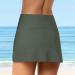 Women's High Waist Bathing Shorts & Swimming Skirt | Summer Bikini Bottoms for Water Sports - Gray - Buy Online on GoSupps.com