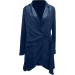 Elegant Hanxiulin Women's Long-Sleeved Winter Dress - V Neck Wrap Cocktail Dress in Turbine Blue (3XL) - Perfect for Parties & Special Occasions - Buy Online on GoSupps.com