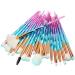 Unicorn makeup brush set intvn 20 pieces eyeshadow + 30 pieces white make -up cotton pads - powder foundation rouge eyeshadow blending brush