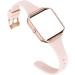 Amcute Slim Silicone Replacement Wristband for Blaze Band with Metal Frame - Pink Sand/Rose Gold - Buy Online on GoSupps.com