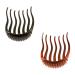 2-Pack Hair Styling Accessories - Bump It Up Combs & Donut Pads for Women & Girls (Black & Coffee) - Perfect Braid & Ponytail Maker - Buy Online on GoSupps.com