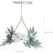 COOLHIYA Greenery Garland Wrought Iron gate Hanging Wreath Flowers Decoration Artificial Flower Garland Nordic Decor Door White 20x20cm - Buy Online on GoSupps.com