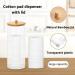 Shop Transparent Cotton Pad Dispenser with Bamboo Lid | Watt Pads Storage Box for Cosmetics | 17x6.7cm Acrylic Container - Buy Online on GoSupps.com