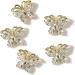Dornail 5pcs Shiny Zircon 3D Butterfly Nail Charms - Gold Alloy Rhinestone Nail Art Decorations - Buy Online on GoSupps.com