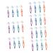 Minkissy 28 STK toothbrush Device cleaning agent Household cleaning brushes for the household denture denture prosthesis cleaning brush tools soft fur care brush nylon bristles
