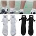 WAAYB 2 Pair Couple Holding Hands Socks Funny Magnetic Suction 3D Doll Couple Socks Unisex Funny for Couple Black+white