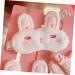 Lurrose Bunny Ears Silk Eye Mask - Fluffy Bunny Stuffed Animal Design | Plush Sleep Mask for Girls - Portable & Cute Travel Eye Cover - White 02 - Buy Online on GoSupps.com