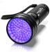 Modoao UV flashlight black light UV lights UV detector for dogs/cats/peturine bed bugs and dry stains detection on carpets carpets floor 1 piece 9 LEDs 1 pack 51 LEDs