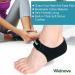Welnove Heel Protectors - Breathable Pain Relief Pads for Plantar Fasciitis & Tendinitis - 2 Black Pillows for Cracked Heels & Foot Pain Support - Buy Online on GoSupps.com