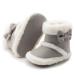 Sonsage Infant Baby Girls Boys Snow Boots Soft Anti-Skid Sole Ankle Premium Booties Newborn Toddler Prewalker Winter Warm Crib Shoes 12-18 Months A01 Grey