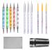 13 Piece Set Nail Stamper Set Practical Nail Art Liner Brushes Durable Tip Nail Stamp Jelly with Scraper for French Tip Nails Art Design Manicure Tools Salon