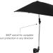 Sport-Brella Versa-Brella SPF 50+ Adjustable Umbrella with Universal Clamp - Premium Sun Protection | Black | Ships Internationally - Buy Online on GoSupps.com