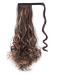 Vibrant Corn Wavy Long Ponytail Synthetic Wig Wrapped In Clip Hair Extension With Brown Ponytail Hair Pieces 22inches 1011-4H27