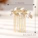 Foyte Crystal Bride Wedding Hair Comb - Gold Leaf Bridal Headpiece for Women and Girls - Buy Online on GoSupps.com