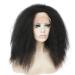 SHIYID Lace Front Wig Wigs Hairpieces Kinky Straight Black Synthetic Wig