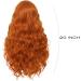 Orange Ginger Long Curly Wavy Wig for Women - Synthetic Copper Red Middle Part Wig for Daily & Party Use - Buy Online on GoSupps.com