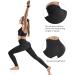 OUGES Women's High Waist Sports Leggings - Opaque Yoga Pants with Pockets | Black Gym Wear for Fitness & Exercise - Buy Online on GoSupps.com