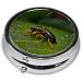 Portable 3 Compartment Round Pill Box Organizer - Ideal for Travel & Insect-Themed Design - International Shipping Available - Buy Online on GoSupps.com