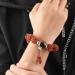 Trendy Wood Beads Elastic Natural Stone Bracelet | Men's Prayer & Stretch Bracelets | Handcrafted Buddhist Jewelry - Buy Online on GoSupps.com