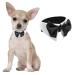 Hacraho Tux dog fly 1 piece white adjustable formal pet flying collar pet costume neck band with fly for small dogs cats wedding birthday XL small pets