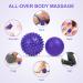 Uraqt Fascia Ball Set 2 Hedgehog Massage Balls for Muscle Tension Relief (Purple) | Perfect for Feet Back Neck & Hands - Buy Online on GoSupps.com