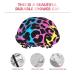 Leopard Print Cheetah Animal Skin Shower Cap for Women - Reusable Double Layers Waterproof Hair Protector - Stretchy Adjustable Neon Cap for Long Hair - Buy Online on GoSupps.com